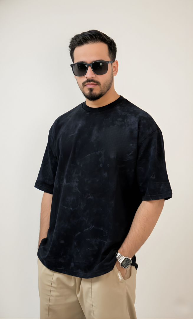 Acid Wash Black Oversized T-Shirt