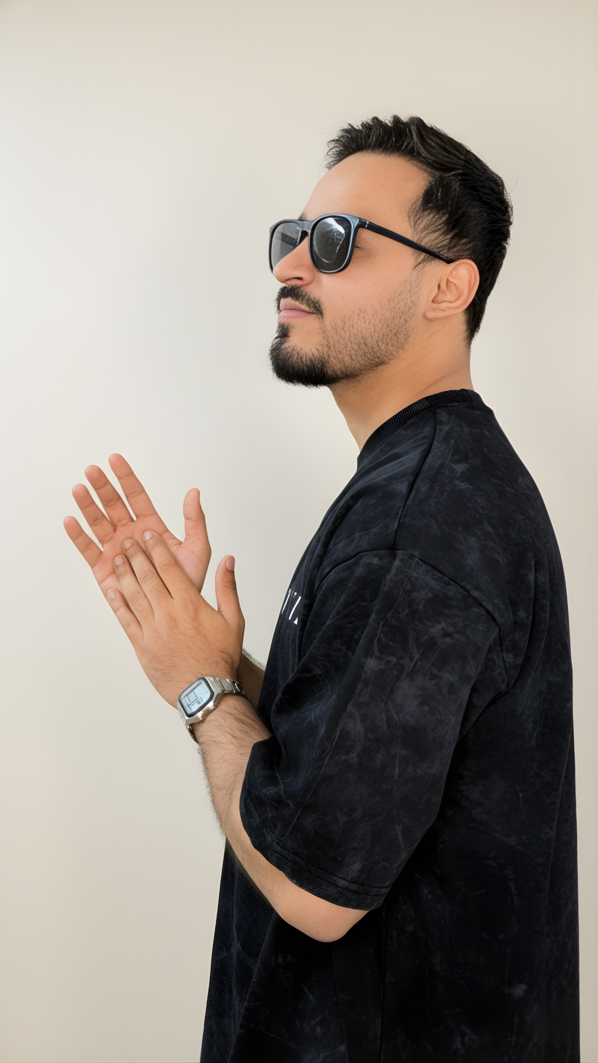 Acid Wash Black Oversized T-Shirt