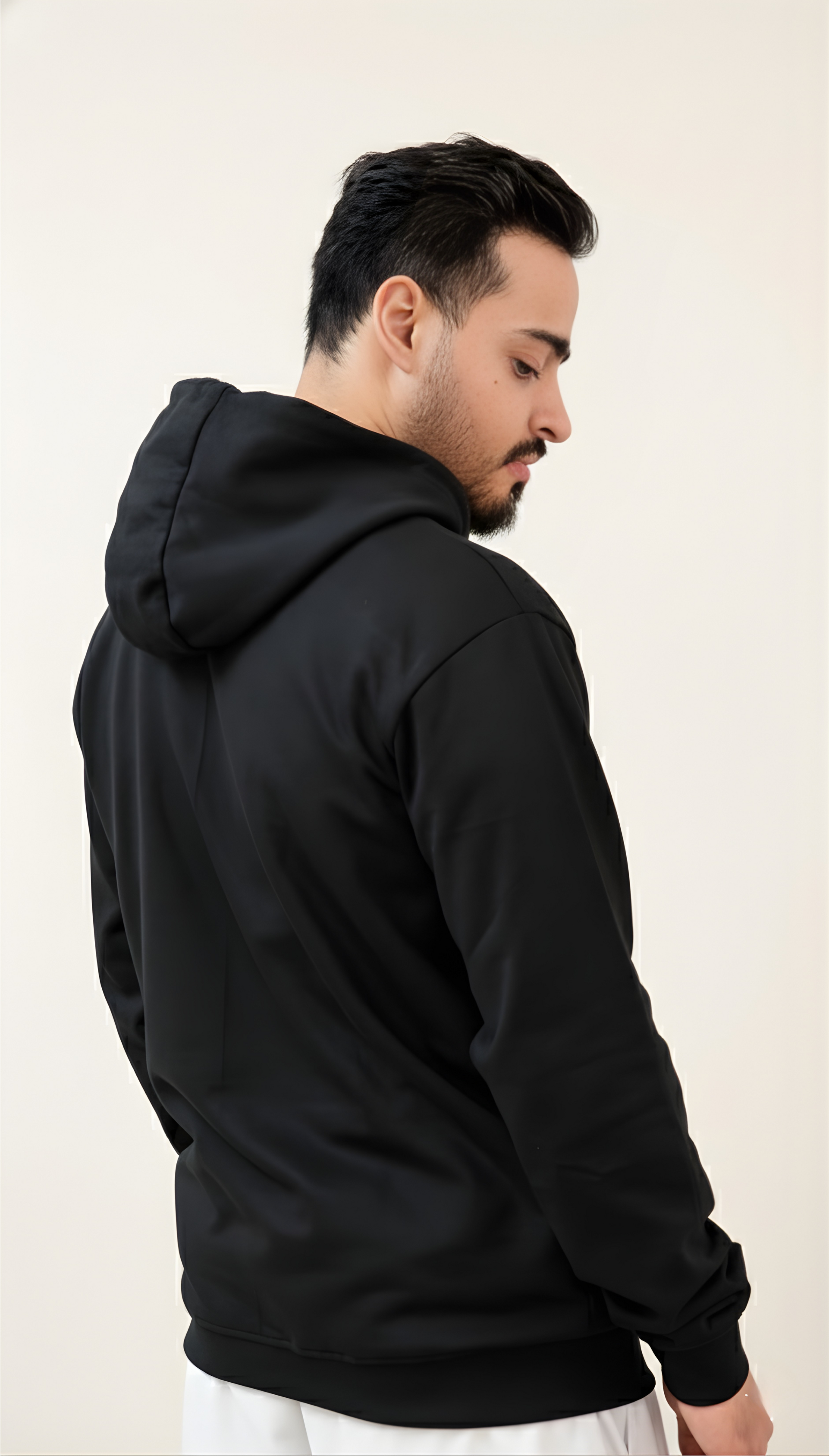 Zimafa black zip hoodie