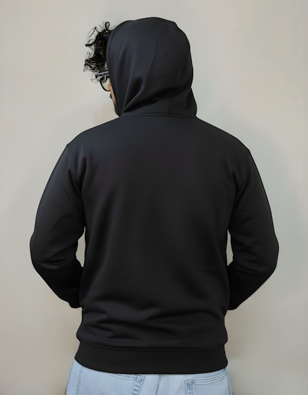Zimafa Black Zipper Hoodie