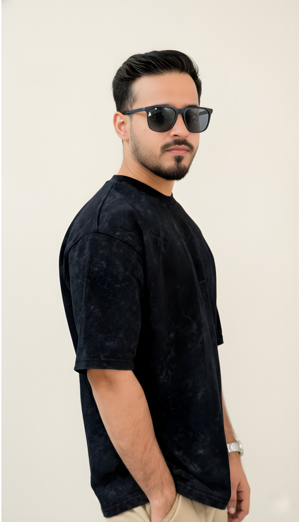 Acid Wash Black Oversized T-Shirt